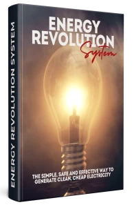 Energy Revolution System digital guide cover with a glowing light bulb, representing the proposed DIY generator concept and its practical expectations